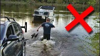 How to Back up a Trailer & Launch a Boat BY YOURSELF (EASY WAY)