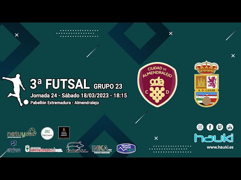 🧔🏻‍⚽ 3ª División Nacional Futsal - Jornada 24 - CD Ciudad de Almendralejo - AD Casar de Cáceres  🇪🇸