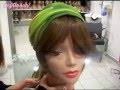 Turban with bangs for hair thinning or hair loss