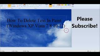 How To Delete Text From Image In Paint (Windows XP Vista 7 8 10 11)