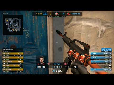 Cloud9 vs FaZe (Mirage) at IEM Sydney 2018 - map 1