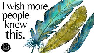 I wish more people knew how easy watercolor can be -- Paint and doodle beginner-friendly feathers