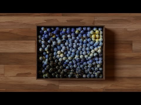 Rigidbody Marbles Forming Image In 3 Minutes + Template