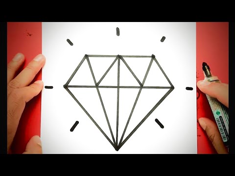 HOW TO DRAW A DIAMOND DRAW COOL THINGS, DRAW CUTE THINGS Video