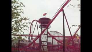 preview picture of video 'X Flight Review Left Wing Back Six Flags Great America Trip 2 5-12-12'