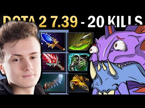 Slardar Gameplay Miracle with 20 Kills and Bloodthorn - Dota 2 7.39