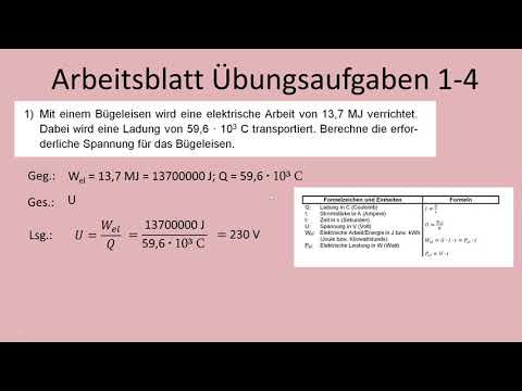 Rechnungen zu elektrischen Größen - Blatt1 - A1-4