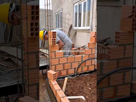 Como assentar tijolos, alvenaria top #construcaocivil #obras #pedreiro #reformas