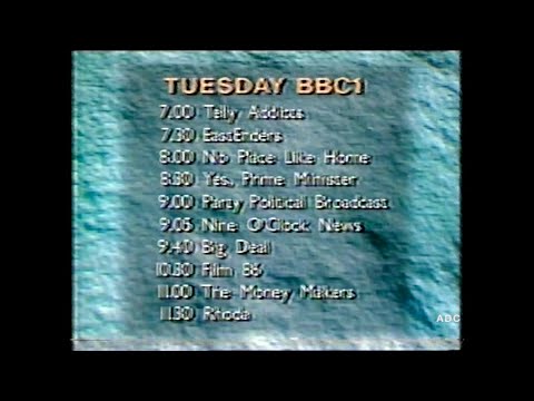 BBC1 link & closedown announcer Roger Maude 13th October 1986