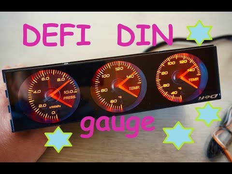 DEFI Triple DIN gauge -- Oil Press - Oil Temp - Water Temp - show you start up