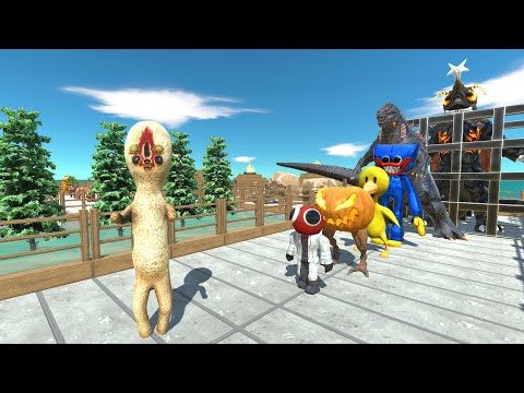 SCP 173 Rescue Megalon From Cage PYRAMID DEATH RUN - Animal Revolt Battle Simulator