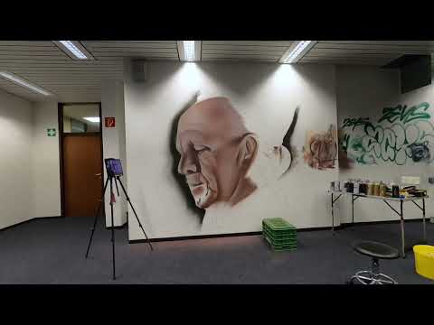 Sprayed Graffiti Portrait Timelapse - Bram Stokers Dracula Wall Mural