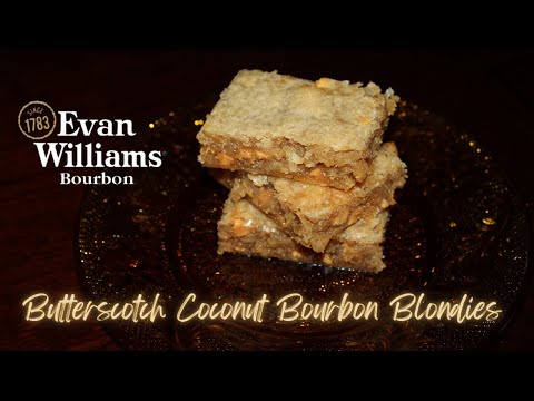 Butterscotch Coconut Bourbon Blondies Recipe