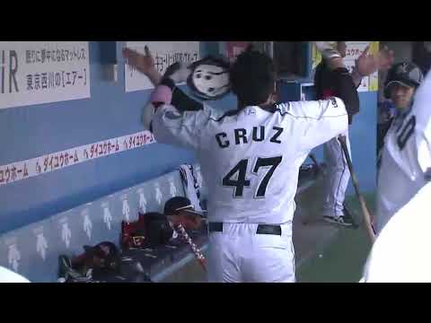 【1回裏】マリーンズ・クルーズ ホームラン後に鈴木とベンチで恒例儀式!? 2015/5/10 M-L