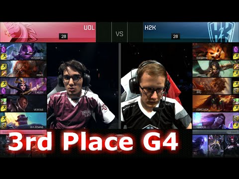 UOL vs H2K Game 4 for 3rd Place S6 EU LCS Summer 2016 PlayOffs | Unicorns of Love vs H2K Gaming G4