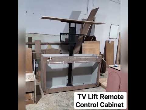 POP - UP Motorized TV Lift Remote Control Cabinet in making #woodworking #customized #mumbai #vasai