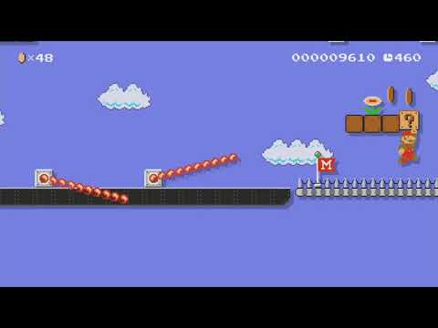 Ballistic Fiery Airship V2 by NinLL72 - Super Mario Maker - No Commentary 1bq