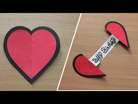 DIY - Happy birthday card | Handmade Heart Birthday Card