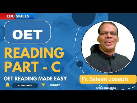Edu Skills OET: Reading Part - C: Tips & Tricks