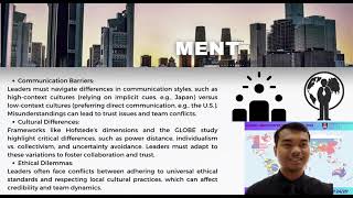MGT361 GIPP 2024/25 'THE EFFECT OF CROSS-CULTURAL LEADERSHIP ON INTERNATIONAL BUSINESS OPERATION'.