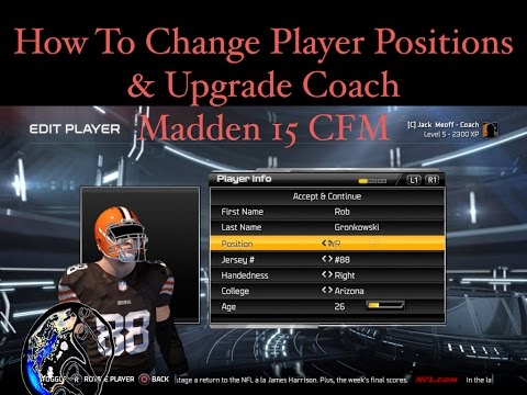 How To Change Player Positions & Upgrade Coaches! | Madden 15 Connected Franchise