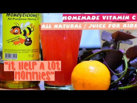 How to make NATURAL HOMEMADE VITAMIN C FOR YOUR KIDS PINKLEMONADE|#CAMOTETOPSJUICE  |ALISTRO KITCHEN