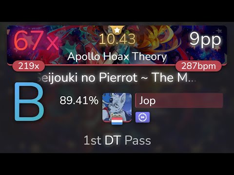[10.43⭐] Jop | Demetori - Seijouki no Pierrot [Apollo Hoax Theory] +DT 89.41% {67❌} - osu!