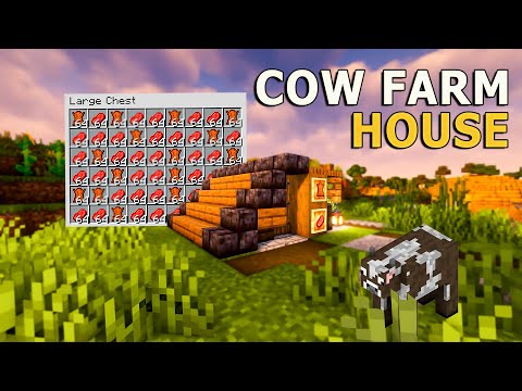 Minecraft: BEST Cow Farm House | Bedrock Java