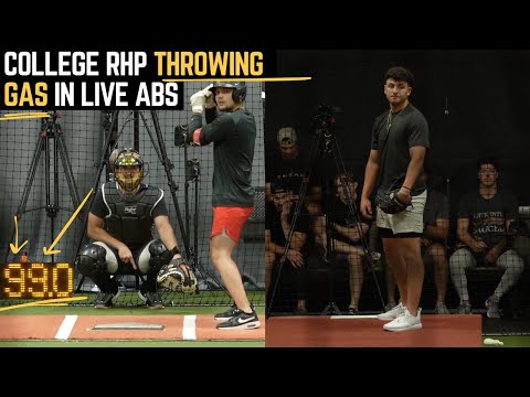 College Pitcher Throwing 99 MPH In Live ABs 🔥