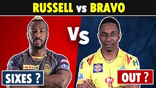 Andre Russell vs Dwayne Bravo in IPL History | Batsman vs Bowler Stats #Russell #Bravo #IPL