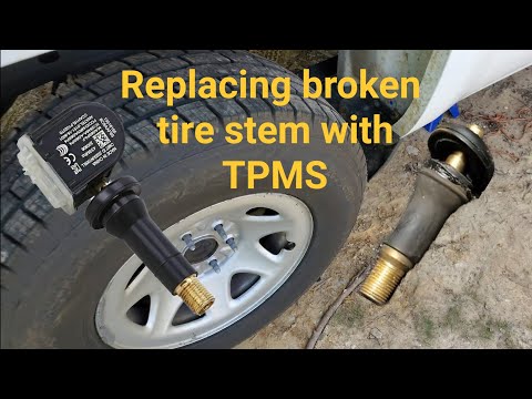 Replacing tire valve stem with TPMS
