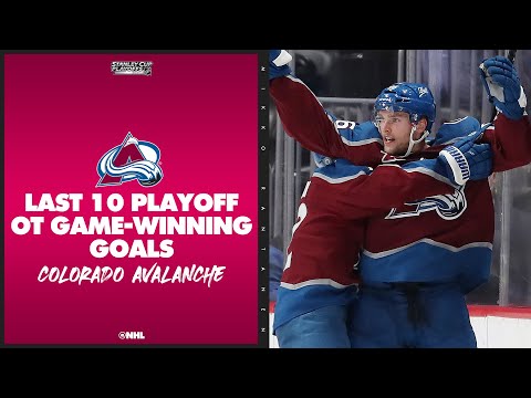 Avalanche's Last 10 Playoff OT Winners