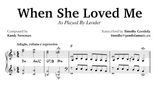 Leoder plays When She Loved Me (Randy Newman)