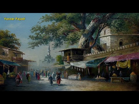 How I Paint Landscape Just By 4 Colors Oil Painting Orientalism Step By Step 134 By Yasser Fayad