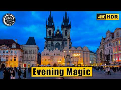 Amazing Evening Colours: A Warm 13°C Dusk in Prague | 4K HDR ASMR