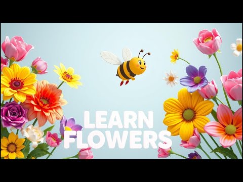 Learn Flowers for Kids | Beautiful Flower Names | VFL Kids Learning Video