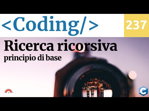 Semplice esempio di ricerca ricorsiva in C - Video 237