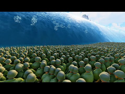 Largest TSUNAMI Ever VS 10 Million Soldiers! - Ultimate Epic Battle Simulator UEBS 2
