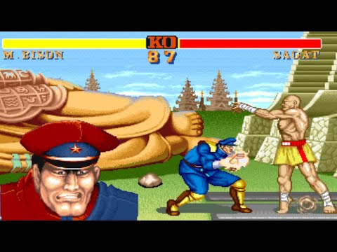 Street Fighter 2 Hack 💥 Super Golden (Hardest) 💥 M. BISON vs SAGAT
