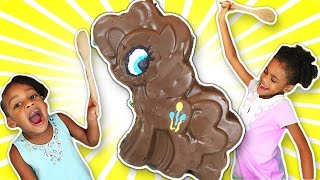 Giant My Little Pony Surprise Eggs Chocolate Bashing Shopkins Palace Pets | Naiah and Elli Toys Show