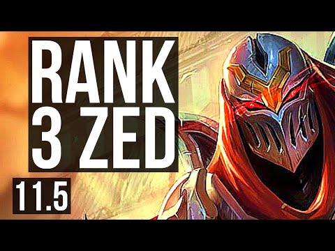 ZED vs LEBLANC (MID) | Rank 3 Zed, 5/1/7, 900+ games | KR Challenger | v11.5