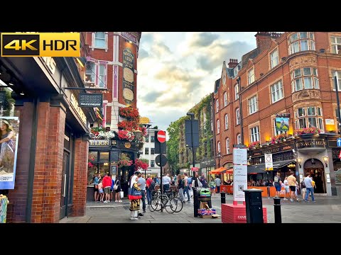 A Dreamy Evening Walk in London - Aug 2022 | Exploring Embankment and Covent Garden [4K HDR]