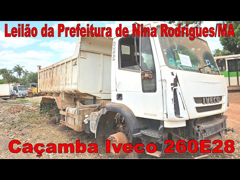 Caçamba Iveco 260E28 em leilão da Prefeitura de Nina Rodrigues/MA