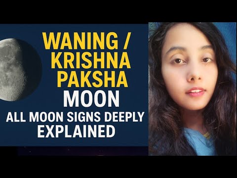 Waning Moon or Krishna Paksha Moon in Vedic Astrology 
