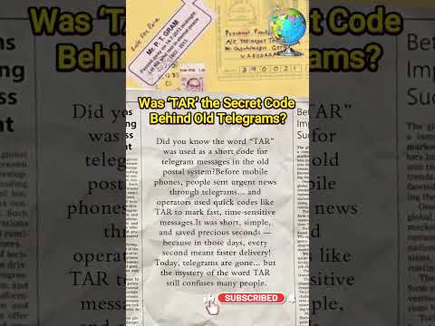 Was ‘TAR’ the Secret Code Behind Old Telegrams?