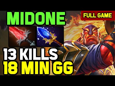 Midone MID Ember spirit NONSTOP KILLS 13/0/17 End game in 18 minutes