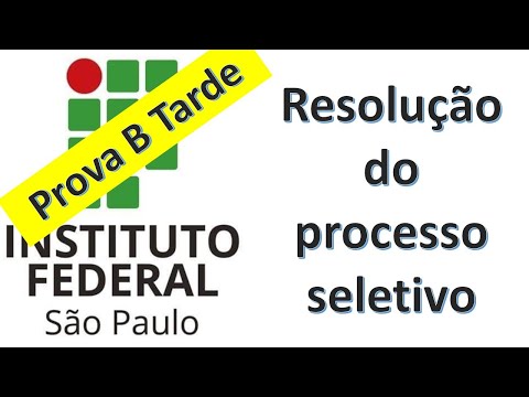Gabarito IFSP 2023 prova B Tarde