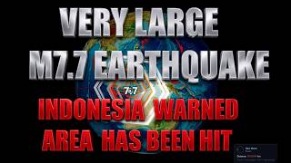 Download lagu 8/14/2026 -- Extremely Large M7.7 Earthquake strikes Indonesia -- Antipode area of Colombia hit!! mp3