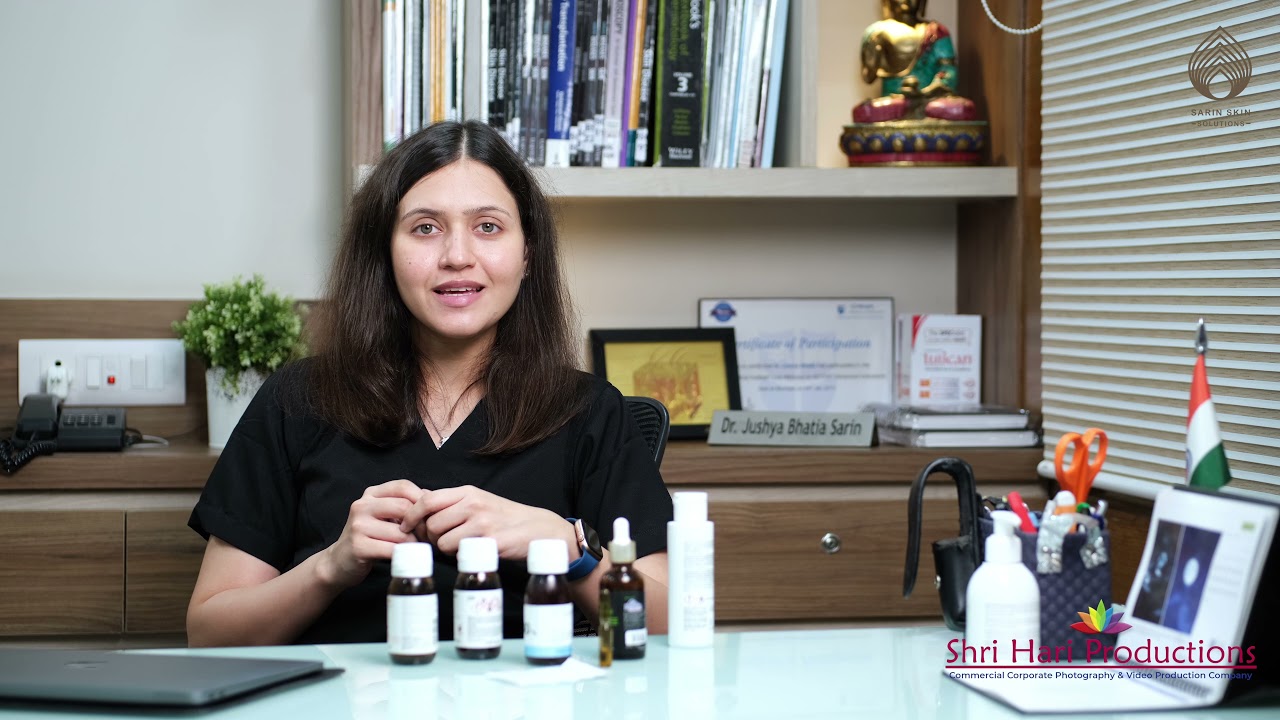 Photography and video production services for doctors 12 Dermatologist treatment for dark spots on face - corporate video shoot by shri hari productions