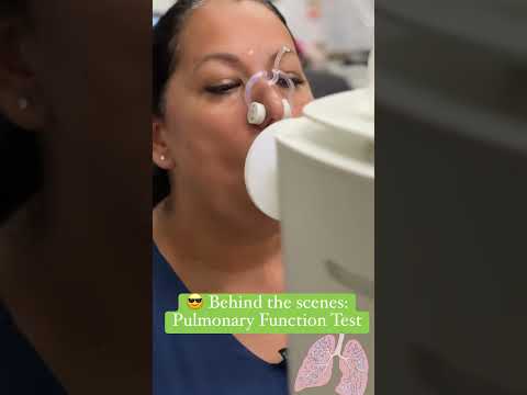 😎BTS of a PFT! In this clip, our Cardio team shows an example of Spirometry and DLCO!